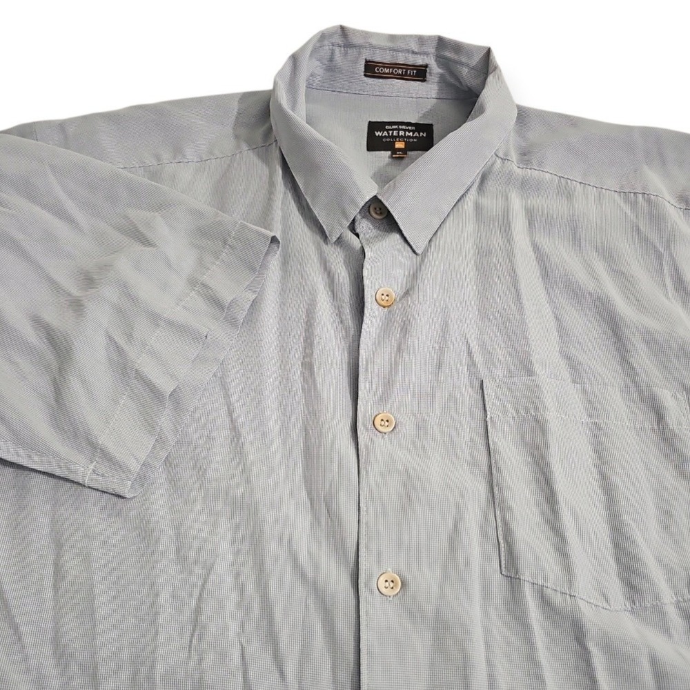 Quiksilver Waterman Collection Comfort Fit X-Large SOFT Blue, White Micro Check